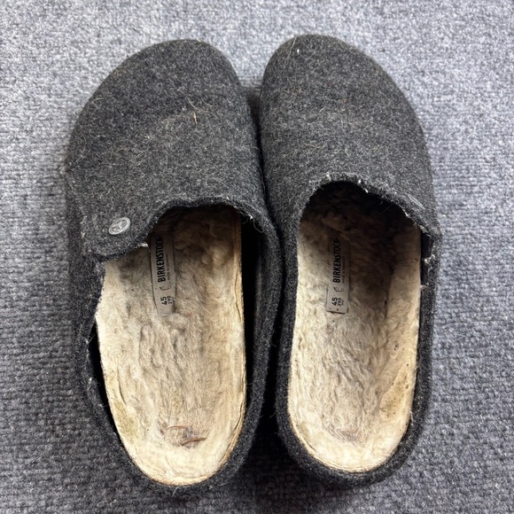 BIRKENSTOCK Men’s Charcoal Grey Zermatt Shearling Wool Felt Slipper size: 12 - Picture 2 of 10